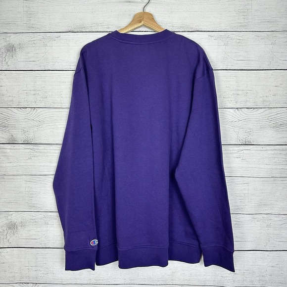 Champion TCU Texas Christian University Crewneck Pullover Sweater Purple Size XL - Picture 4 of 6